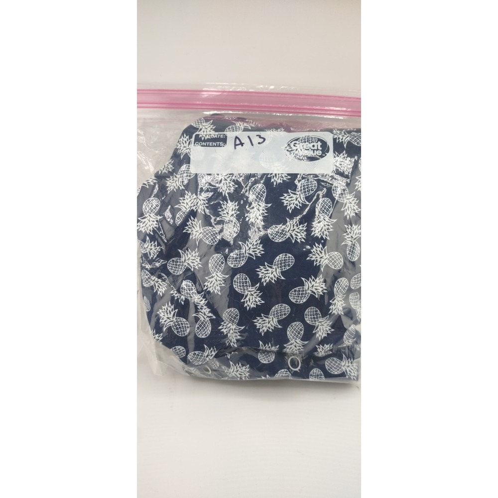 Denim And Flower Ricky Singh Navy Blue & White Pineapple Slim Fit Shirt Size XL - Picture 9 of 9